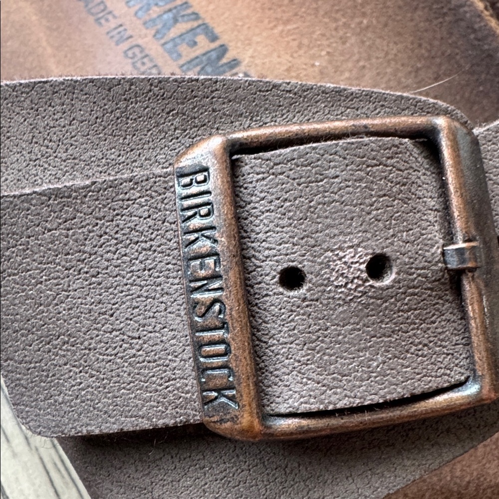 Birkenstock Madrid Sandals Lot 2 Pair EU 40 Brown Black Leather Slide Comfort - Picture 10 of 13